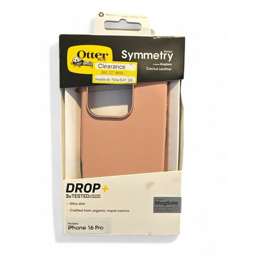 OtterBox Apple iPhone 16 Pro Symmetry Cactus Leather Case MagSafe Ballet Blush